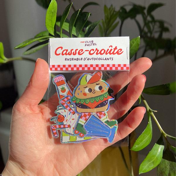 Ensemble de 4 autocollants "Casse-Croûte"